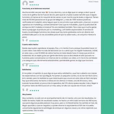 Opiniones y testimonios de Tradeando.net en Puntua.net